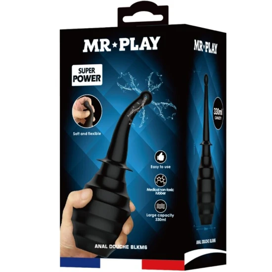 Douche Anal BLKM6 Super Power - Capacitate mare, Negru, Mărime standard.