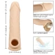 Extender penis Life-Like 8 din silicon lichid, piele deschisă
