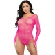 Body Crystalizat cu Mâneci Lungi - Fuchsia, Mărime Unică