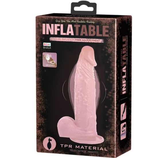 DILDO INFLATABIL REALIST, CUPĂ DE ADERENȚĂ 15 CM