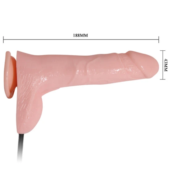 DILDO INFLATABIL REALIST, CU CUPĂ DE SUCȚIUNE, 15 CM