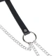SUBBLIME - Curea tip lanț cu inele, din piele, Negru, One Size