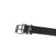 SUBBLIME - Curea tip lanț cu inele, din piele, Negru, One Size