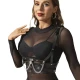 Ham Corset cu Detalii Lanț - Negru, Mărime Unică