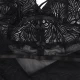 Babydoll din dantelă transparentă, negru, L/XL