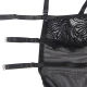 Babydoll din dantelă transparentă, negru, L/XL