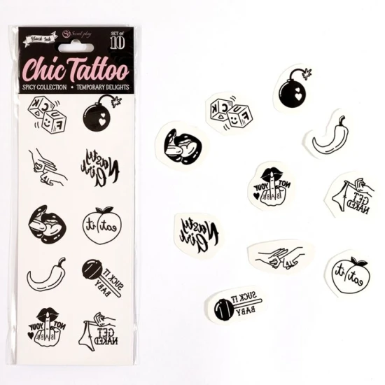 SECRET PLAY - Set de 10 tatuaje temporare SPICY COLLECTION, Roz