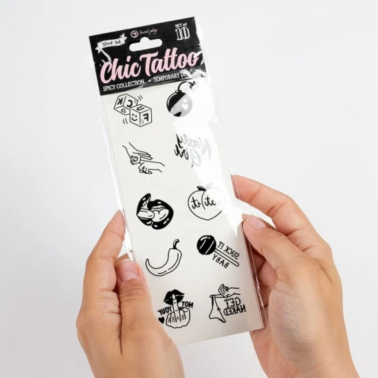 SECRET PLAY - Set de 10 tatuaje temporare SPICY COLLECTION, Roz