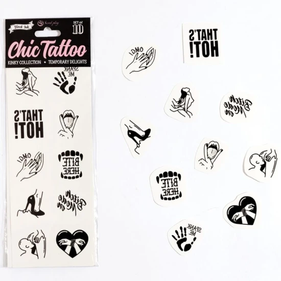 SECRET PLAY - Set de 10 tatuaje temporare Kinky Collection