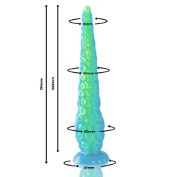 DILDO MODEL SCYLLA, Roz fluorescent, dimensiune mare