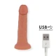 DILDO VIBRATOR Tip Model, Roz natural. 9 viteze, 17.5 cm - 4 cm - control prin aplicație gratuită