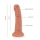 DILDO VIBRATOR Tip Model, Roz natural. 9 viteze, 17.5 cm - 4 cm - control prin aplicație gratuită