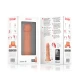 DILDO VIBRATOR Tip Model, Roz natural. 9 viteze, 17.5 cm - 4 cm - control prin aplicație gratuită