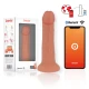 DILDO VIBRATOR Tip Model, Roz natural. 9 viteze, 17.5 cm - 4 cm - control prin aplicație gratuită