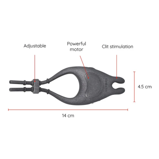 Inel vibrator reîncărcabil reglabil, Roz/negru, 10 trepte - control prin aplicație gratuită