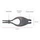 Inel vibrator reîncărcabil reglabil, Roz/negru, 10 trepte - control prin aplicație gratuită