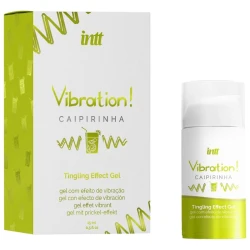 INTT - Gel vibrator intim lichid stimulent puternic, Caipirinha, 15 ml