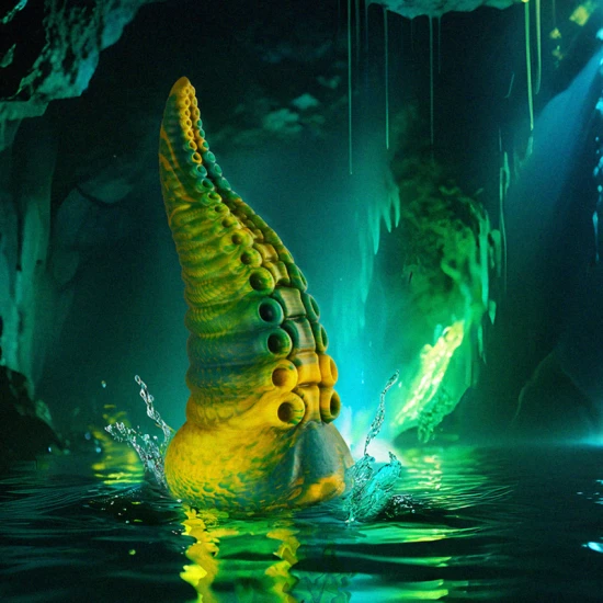 Cetus Verde Tentacul Dildo Silicon Marime Mare