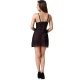 Set Gianella - Babydoll și Tanga, Negru, L/XL