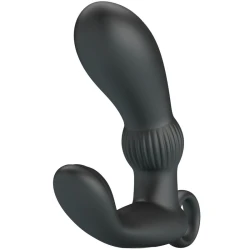 Masajer anal vibrator din silicon, negru