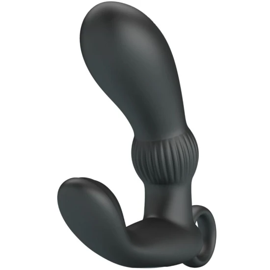 Masajer anal vibrator din silicon, negru