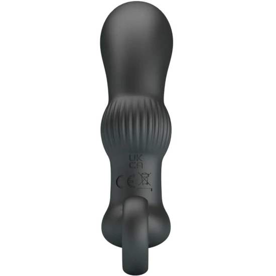 Masajer anal vibrator din silicon, negru