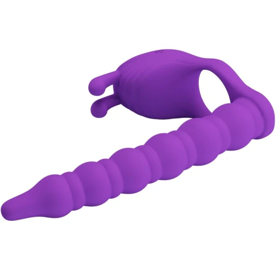 Inel penis vibrator, Negru, Lila