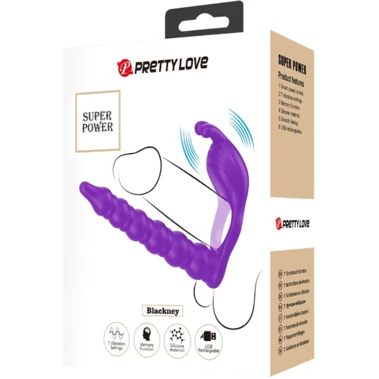 Inel penis vibrator, Negru, Lila