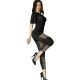 CHILIROSE - Colanți model, Negru & leopard S/M