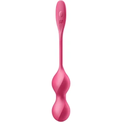 Bile Kegel vibrante din silicon, roz, cu aplicație