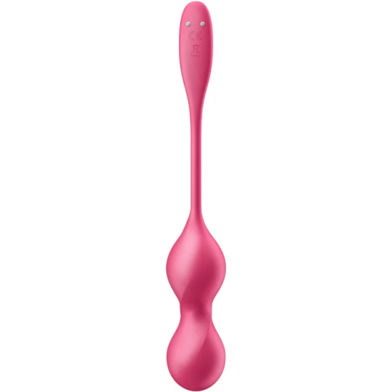 Bile Kegel vibrante din silicon, roz, cu aplicație