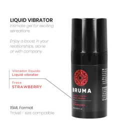 Vibrator lichid tip pai ultra-alunecare, Căpșună, 15 ml
