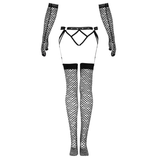Set Nemalia - Portjartier, Ciorapi și Mănuși, Negru, Mărime Unică