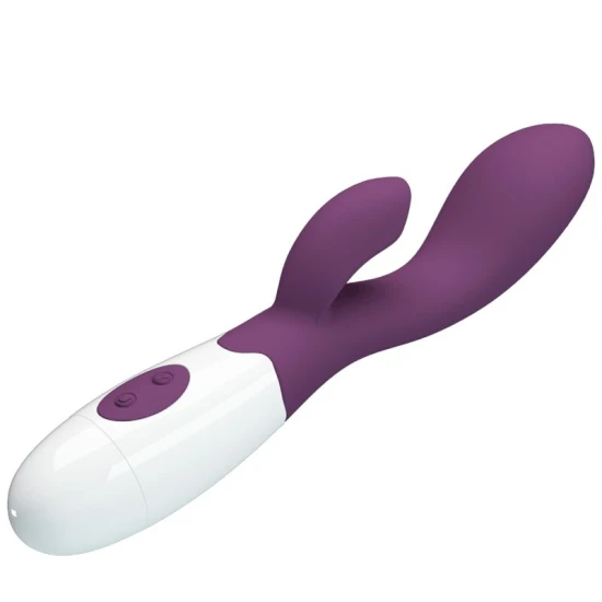 Vibrator G-Spot și clitoridian din silicon ABS, mov