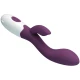 Vibrator G-Spot și clitoridian din silicon ABS, mov