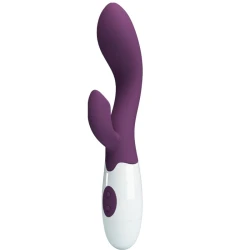 Vibrator G-Spot și clitoridian din silicon ABS, mov
