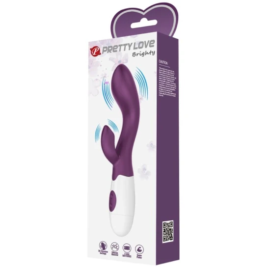 Vibrator G-Spot și clitoridian din silicon ABS, mov