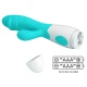 Vibrator G-spot din silicon ABS, verde aqua