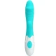 Vibrator G-spot din silicon ABS, verde aqua