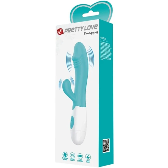Vibrator G-spot din silicon ABS, verde aqua