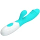 Vibrator G-spot din silicon ABS, verde aqua