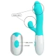 Vibrator G-spot din silicon ABS, verde aqua