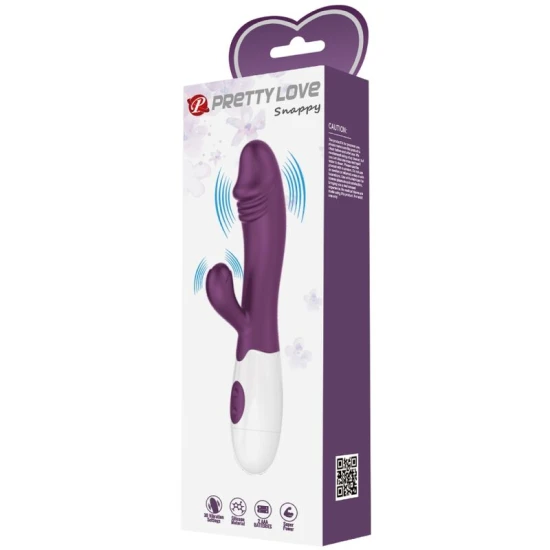 Vibrator G-Spot cu vibrații clitoridiene, silicon ABS, mov