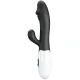 Vibrator G-Spot și clitoridian din silicon ABS, negru