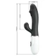 Vibrator G-Spot și clitoridian din silicon ABS, negru