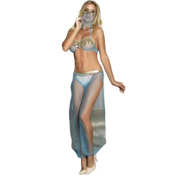 Set Lingerie - Stil India, Albastru, L/XL