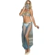 Set Lingerie - Stil India, Albastru, L/XL