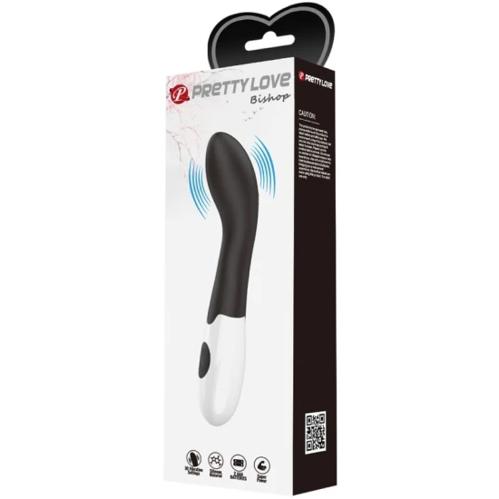 Vibrator G-spot curbat din ABS silicon, negru