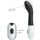 Vibrator G-spot curbat din ABS silicon, negru