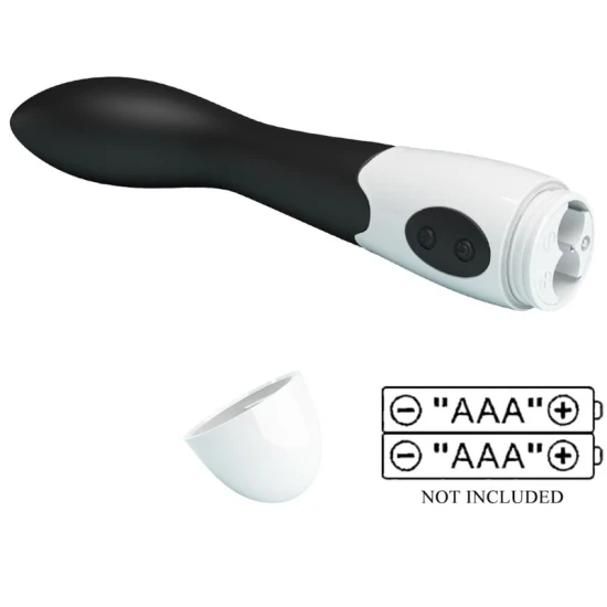 Vibrator G-spot curbat din ABS silicon, negru